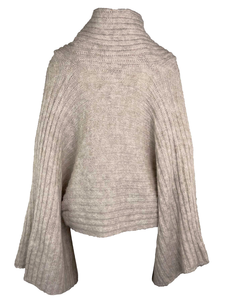 Poncho Schal beige, Ansicht hinten