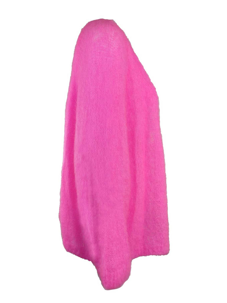 Strickcardigan pink, Ansicht seitlich