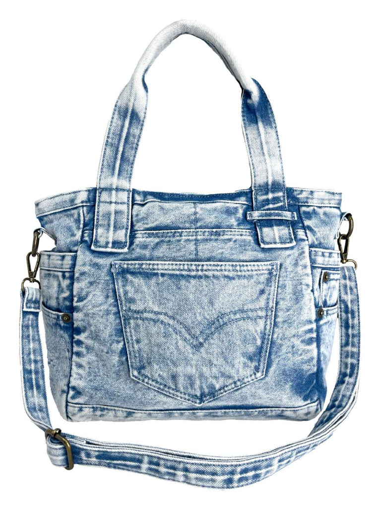 Henkeltasche, Jeans, hellblau, Ansicht vorne