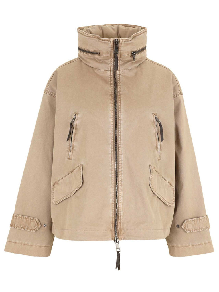 Jacke mit Stehkragen sand, Ansicht vorn