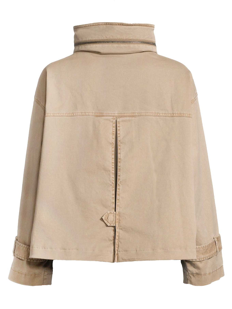 Jacke mit Stehkragen sand, Ansicht hinten