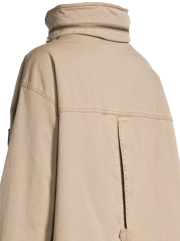 Jacke mit Stehkragen sand, Ansicht Detail hinten und Kragen
