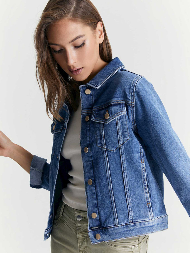 Jeansjacke, medium blue, Ansicht vorne