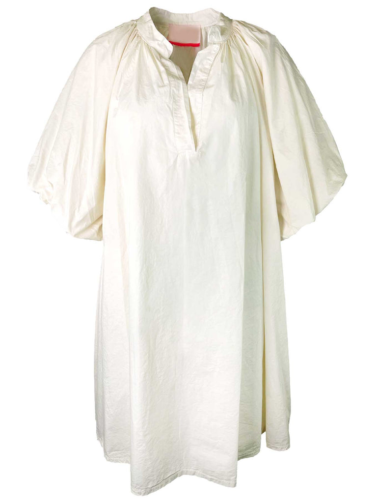 Kleid, kurz, beige, Ballonärmel, Ansicht vorne