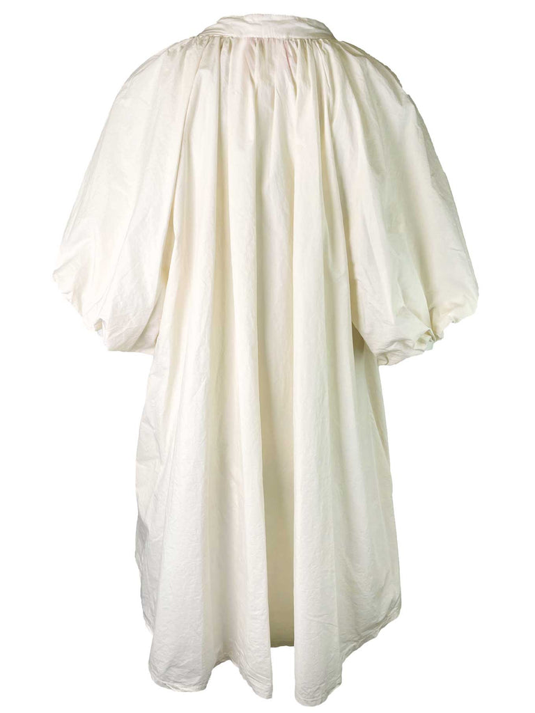 Kleid, kurz, beige, Ballonärmel, Ansicht hinten