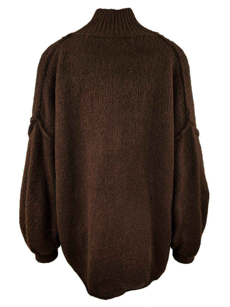 Strickjacke Ella schokobraun, Ansicht hinten