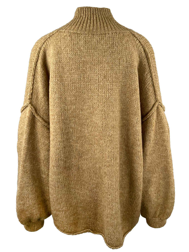 Strickjacke, toffee, Knopfleiste, Ansicht hinten