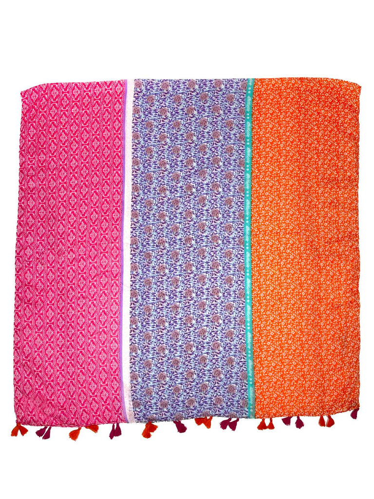 Schal, bunt, floraler Print, Ansicht vorne