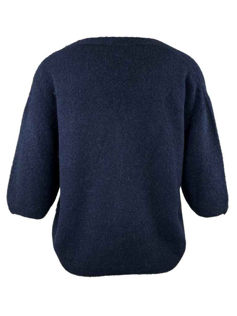 Strickjacke, marine, Ansicht hinten