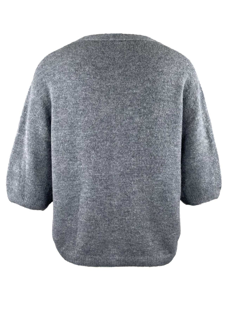 Strickjacke, grau, Ansicht hinten