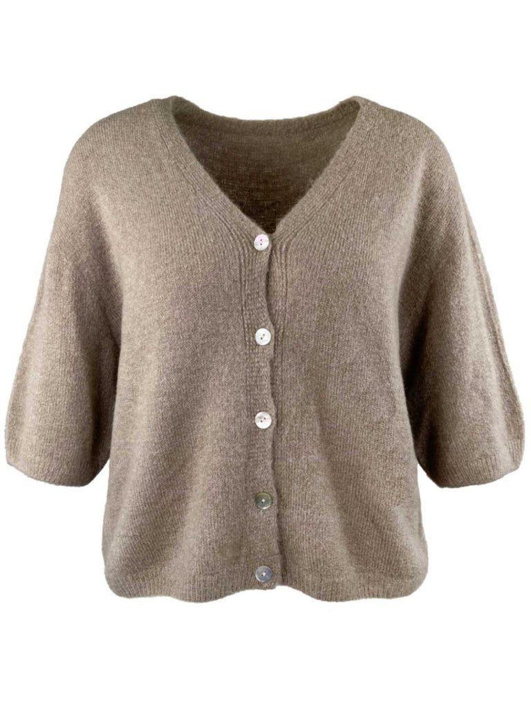 Strickjacke, taupe, Ansicht vorn