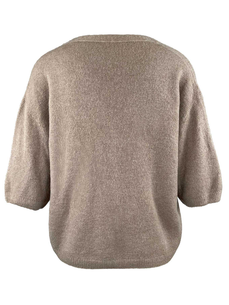 Strickjacke, taupe, Ansicht hinten
