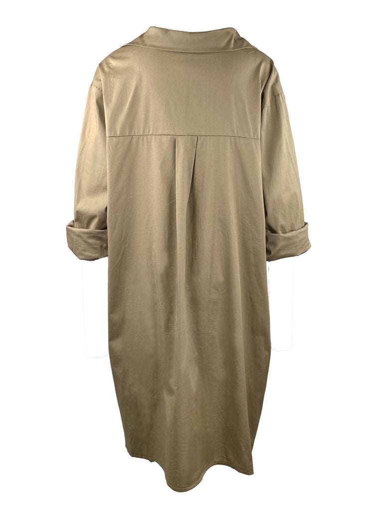 Longbluse, cappuccino, Ansicht hinten