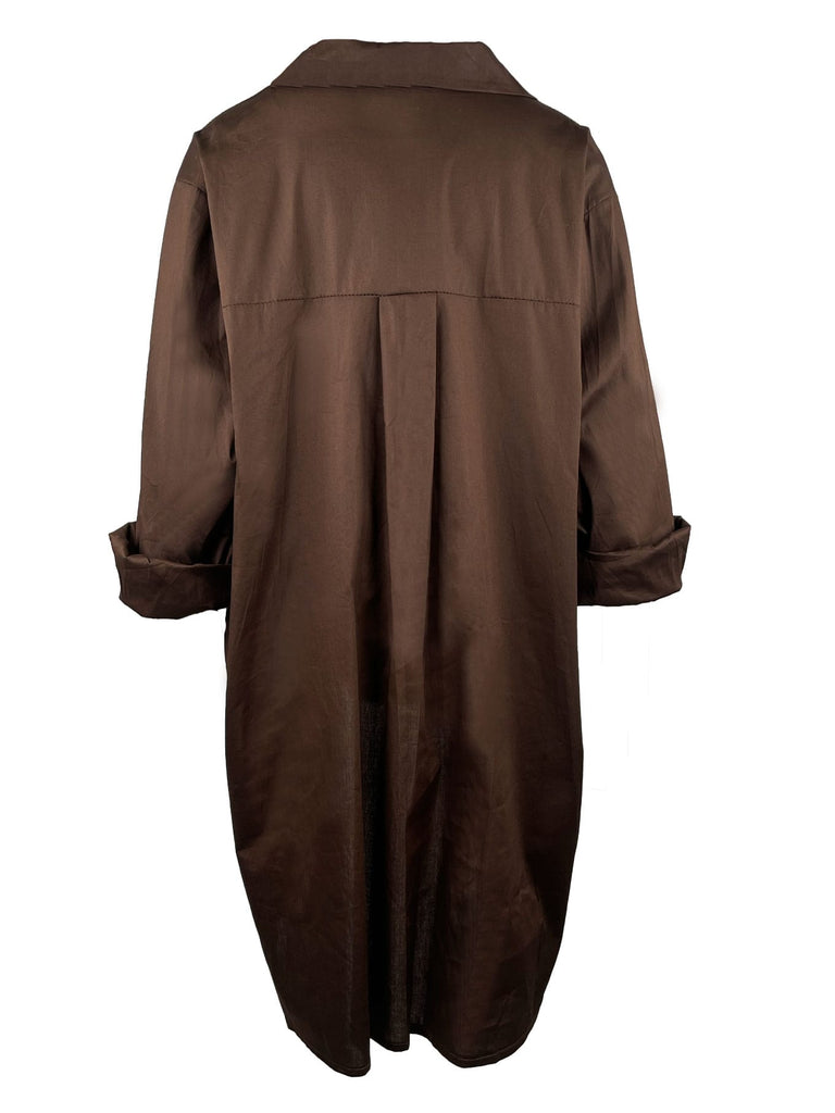 Longbluse, braun, Ansicht hinten