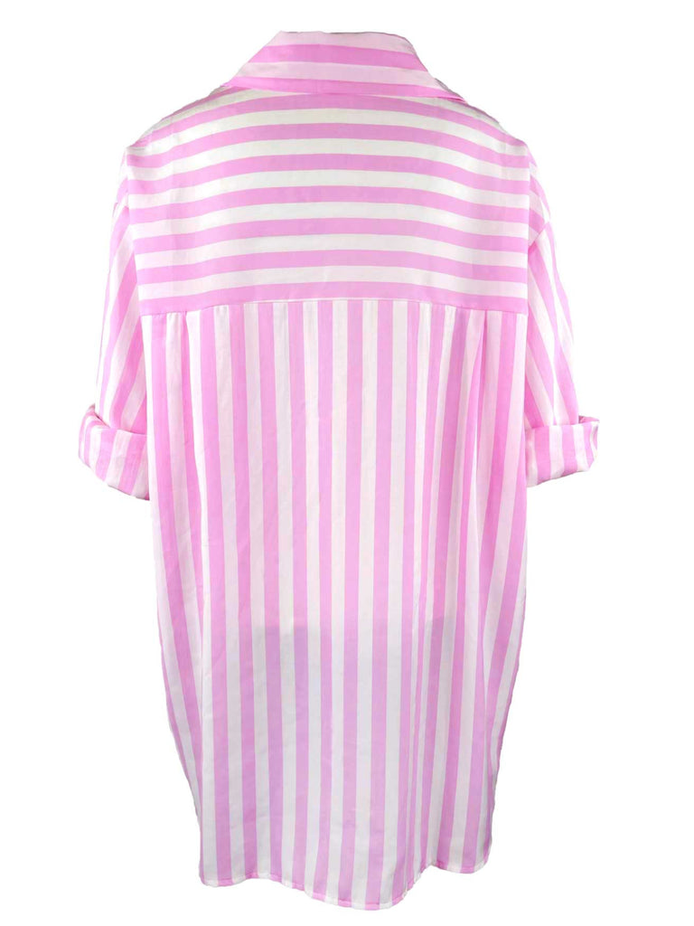 Bluse, gestreift, rosa, Ansicht hinten