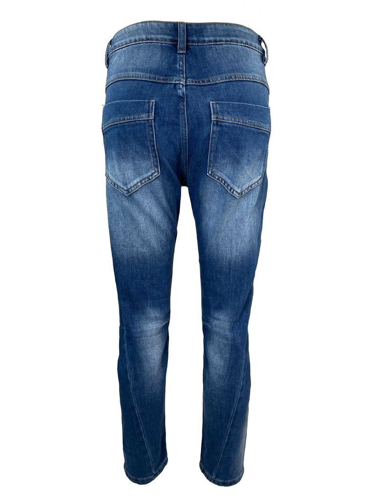 Jeans, Used Waschung, blau, Ansicht hinten