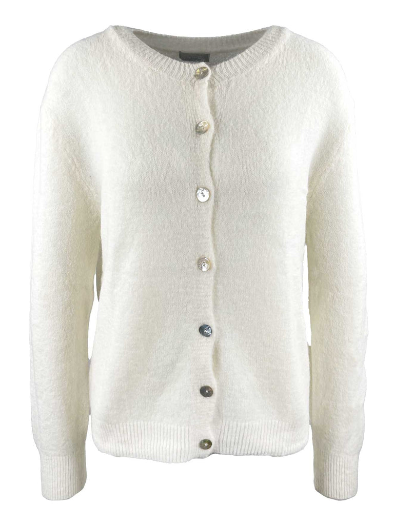 Strickjacke, cremeweiß, Ansicht vorne