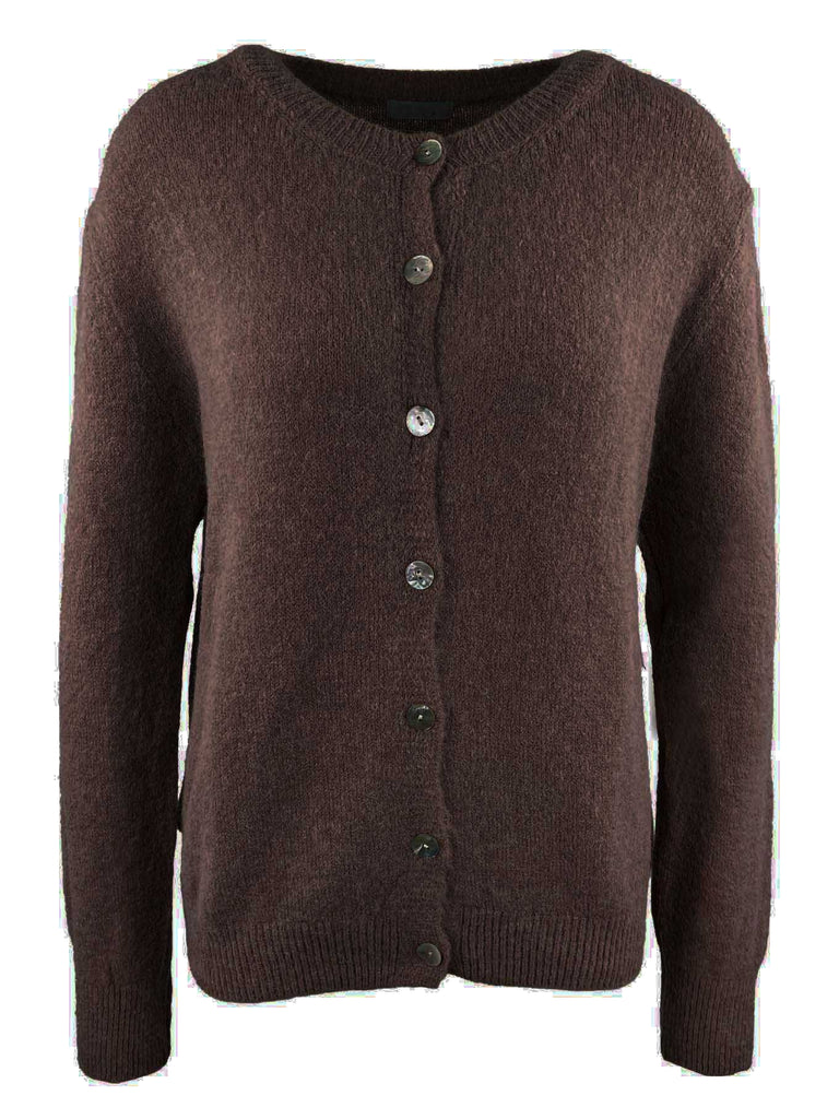 Strickjacke Alina braun, Ansicht vorne