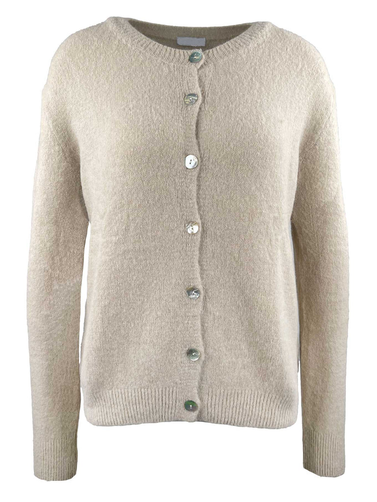 Strickjacke, beige, Ansicht vorne