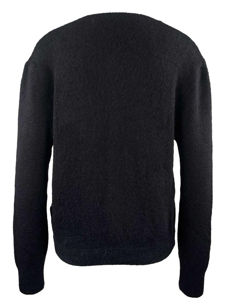 Strickjacke, schwarz, Ansicht hinten