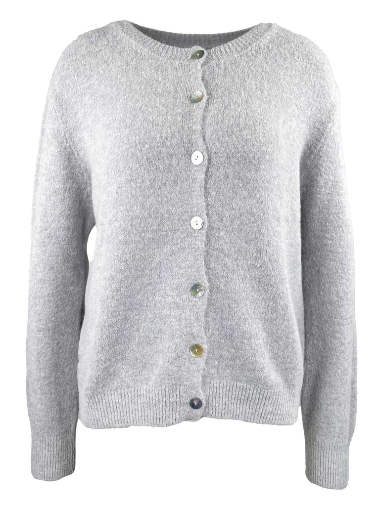 Strickjacke, hellgrau, Ansicht vorne