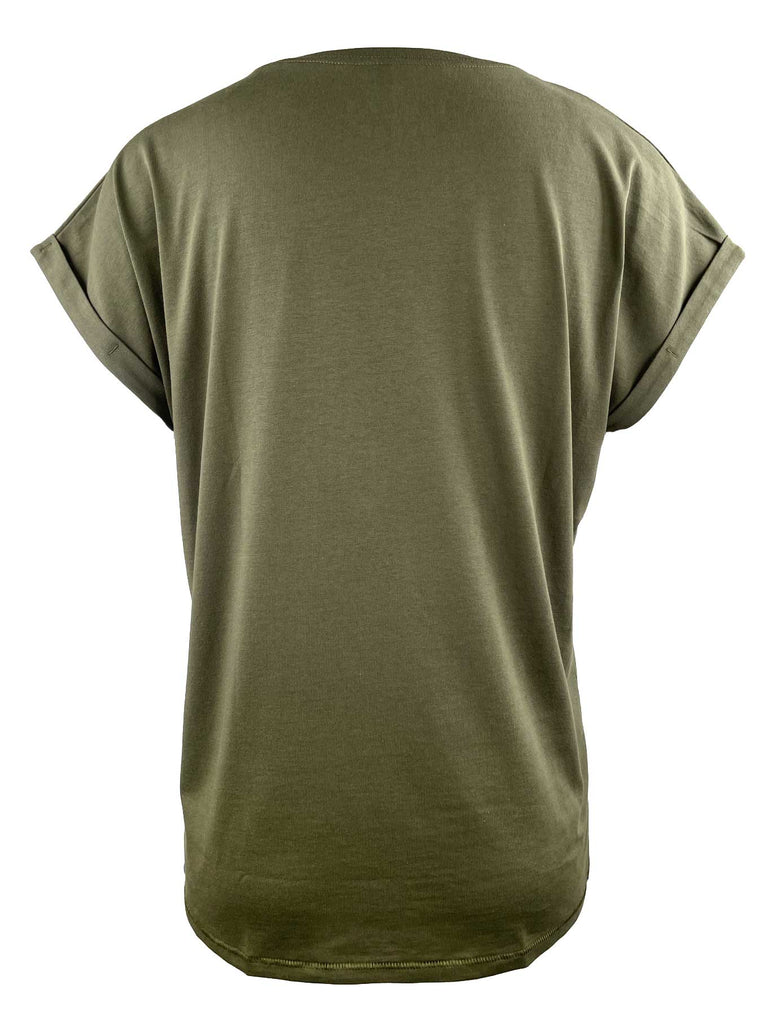 T-Shirt, khaki, Ansicht hinten