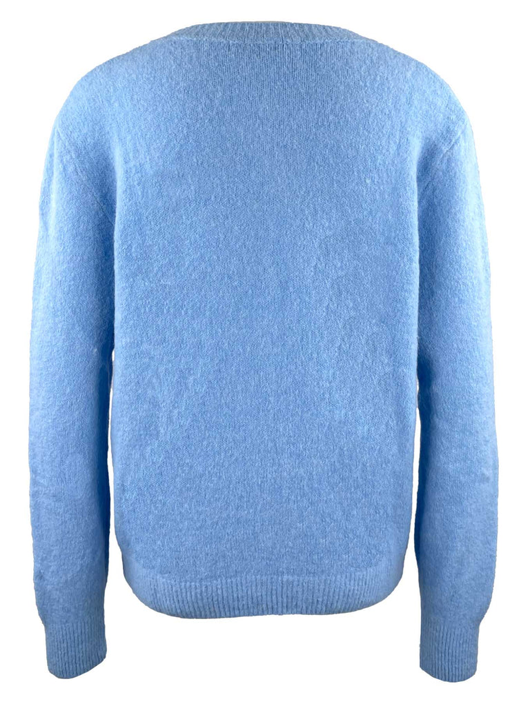 Strickjacke, hellblau, Ansicht hinten