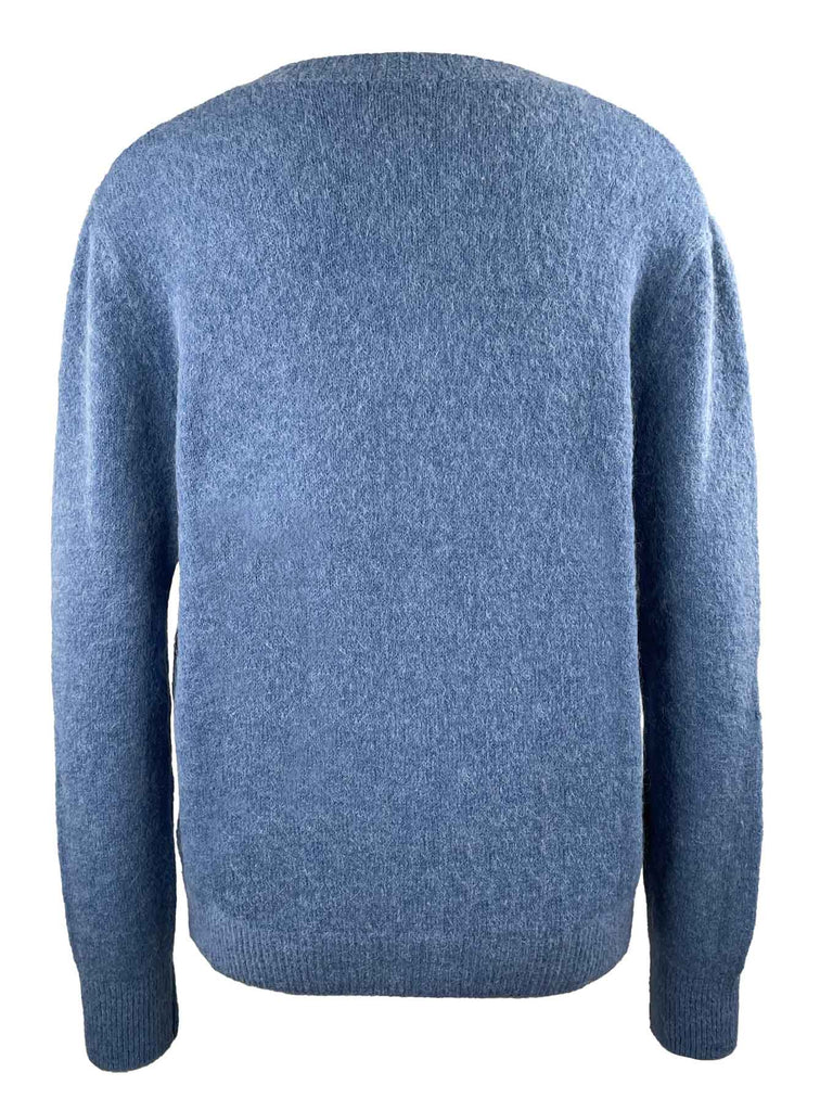 Strickjacke, rauchblau, Ansicht hinten