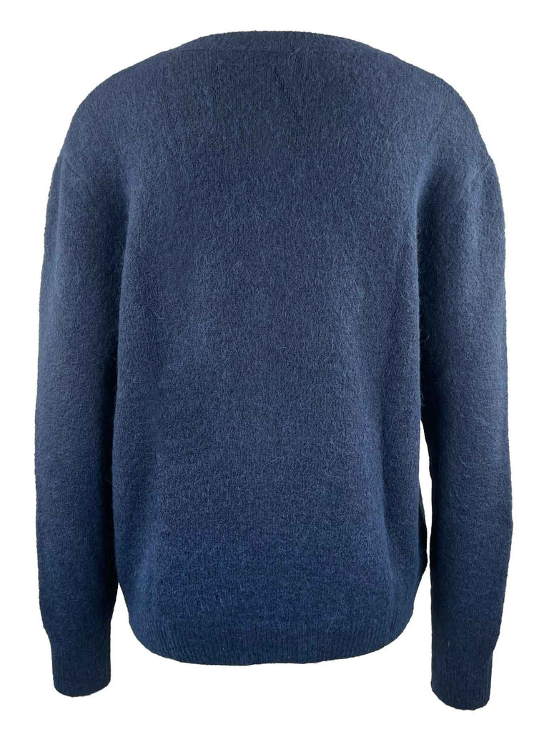 Strickjacke, marine, Ansicht hinten