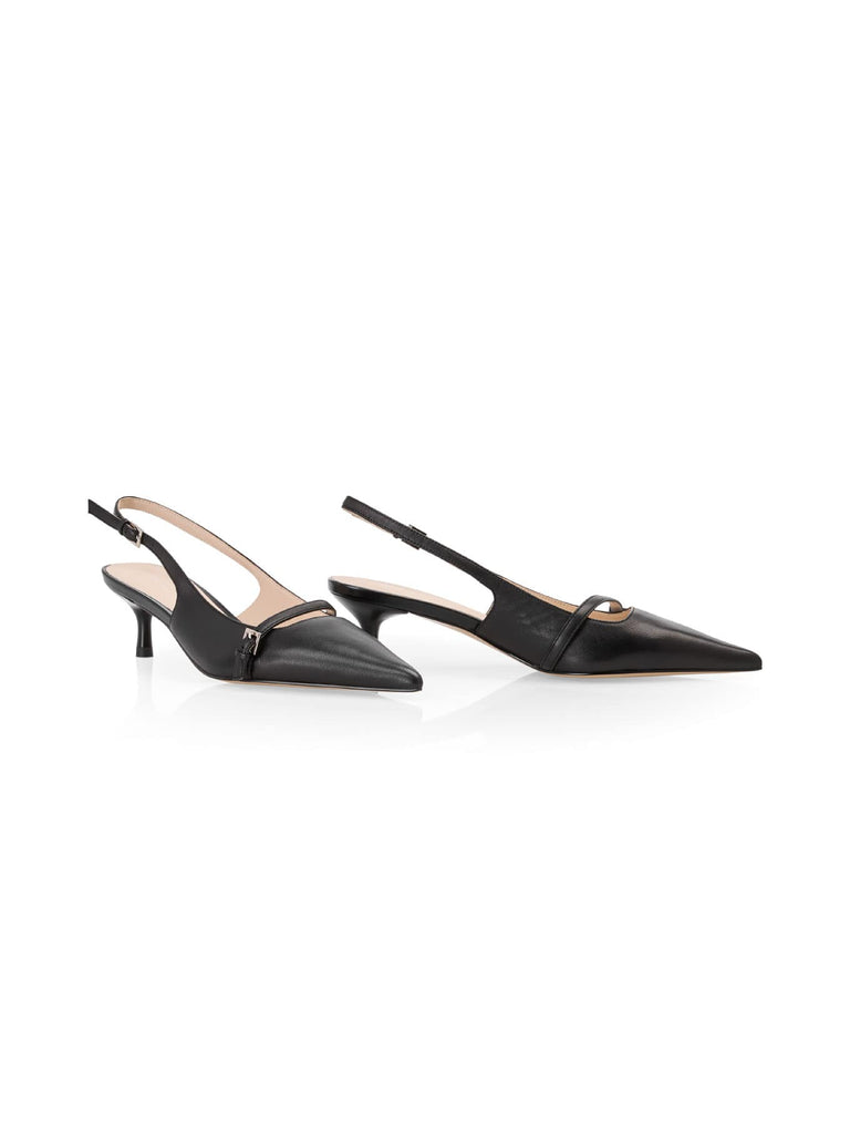 Slingpumps, schwarz, Ansicht seitlich