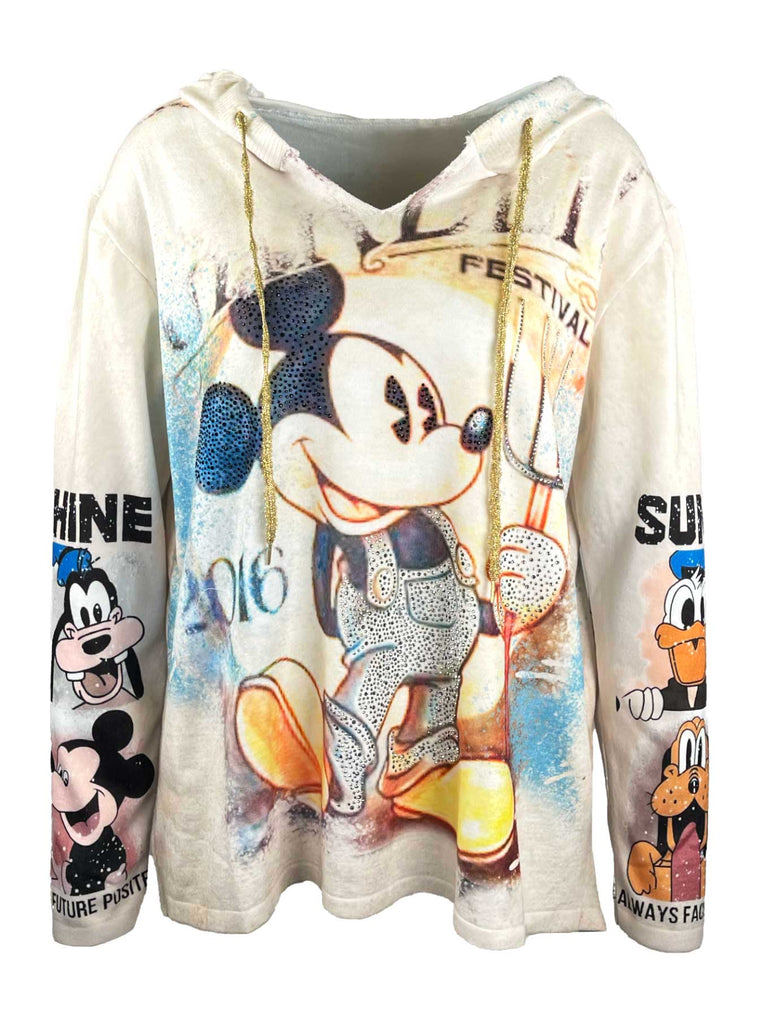 Strickhoodie Mouse gemustert, Ansicht vorne