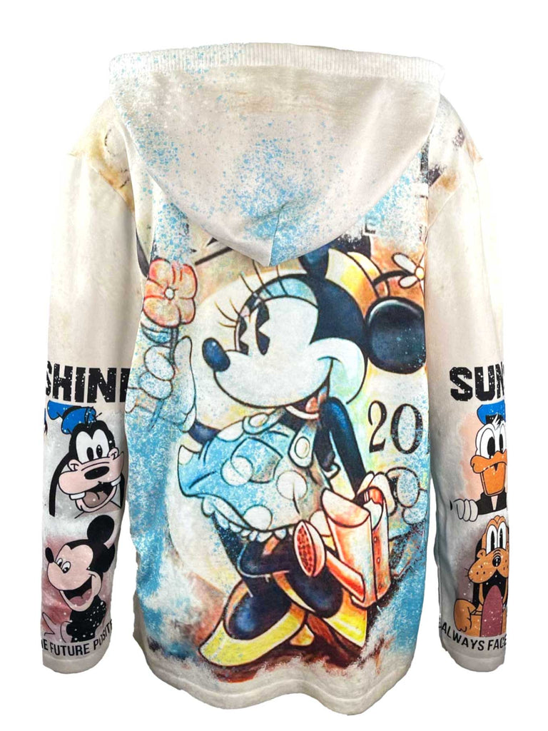 Strickhoodie Mouse gemustert, Ansicht hinten