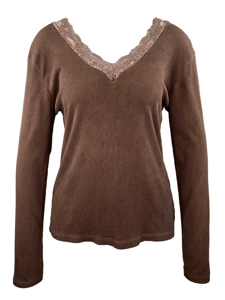Shirt Spitze braun, Ansicht vorne