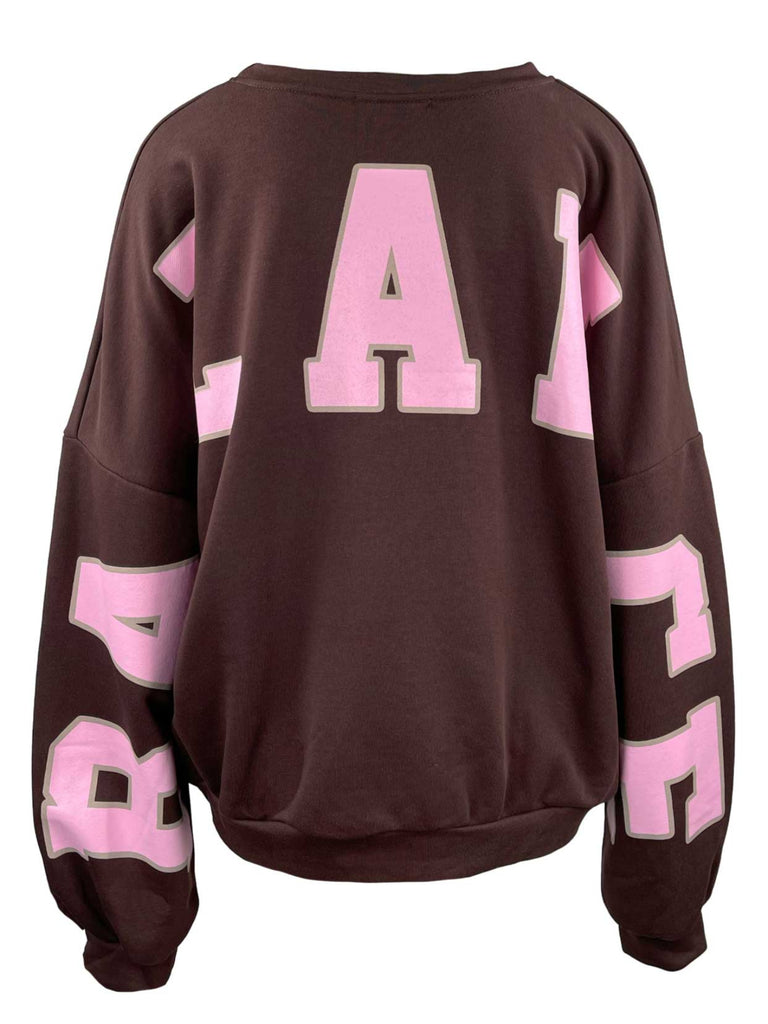Sweatshirt Yoga Balance schokobraun, Ansicht hinten