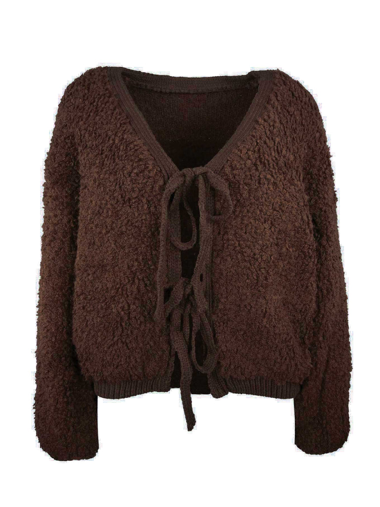 Strickjacke Alissa braun, Ansicht vorne