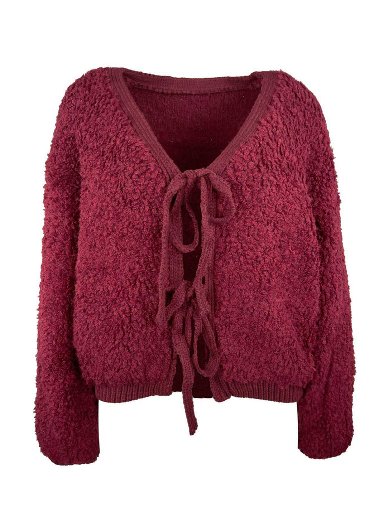 Strickjacke Alissa burgund, Ansicht vorne