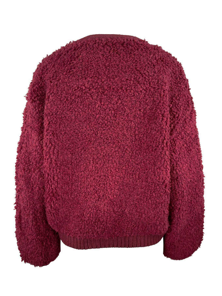 Strickjacke Alissa burgund, Ansicht hinten