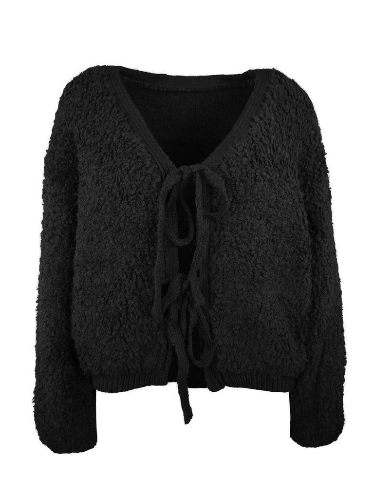Strickjacke Alissa schwarz, Ansicht vorne