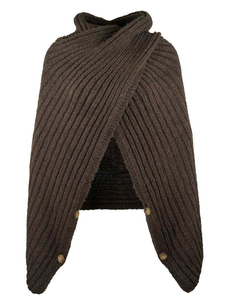 Poncho Schal schokobraun, Ansicht vorne