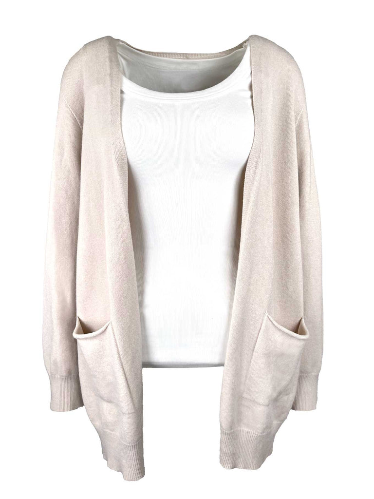 Strickjacke Carol kurz creme, Ansicht vorne