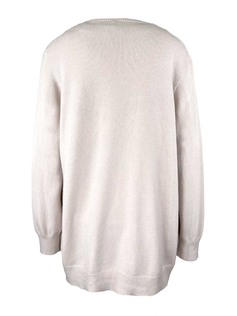 Strickjacke Carol kurz creme, Ansicht hinten