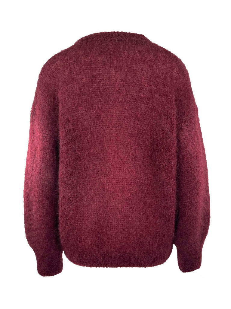 Strickjacke Jane burgund, Ansicht hinten