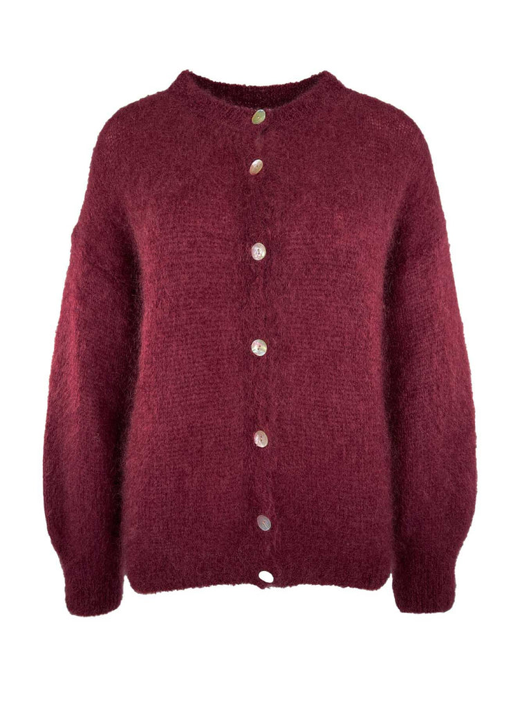 Strickjacke Jane burgund, Ansicht vorne