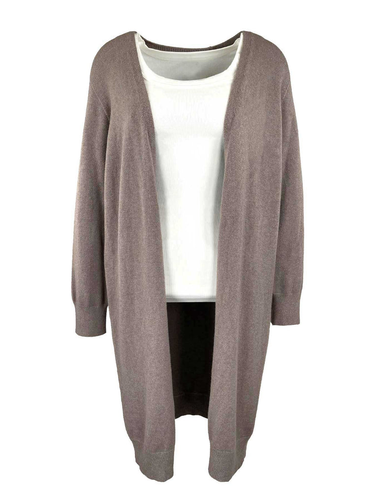 Strickjacke Alison taupe, Ansicht vorne