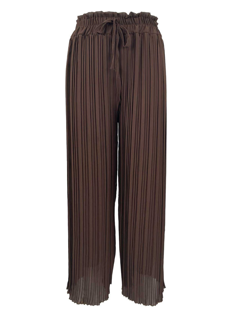 Plissee Hose schokobraun, Ansicht vorne