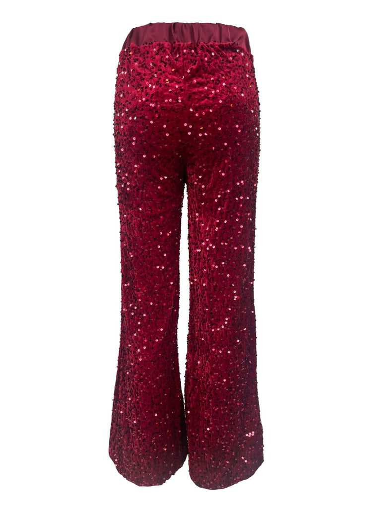 Hose Samt burgund, Ansicht hinten