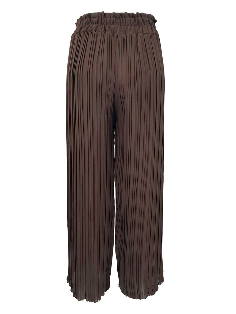 Plissee Hose schokobraun, Ansicht hinten