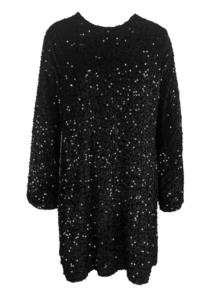 Kleid Samt schwarz, Ansicht vorne