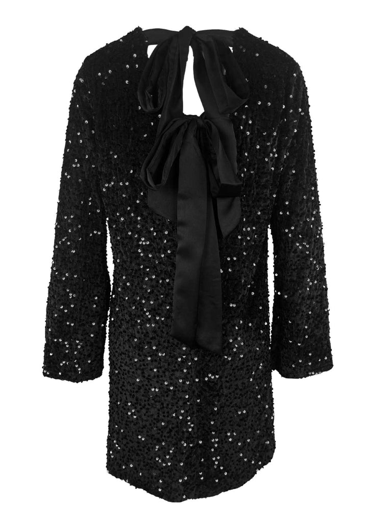 Kleid Samt schwarz, Ansicht hinten