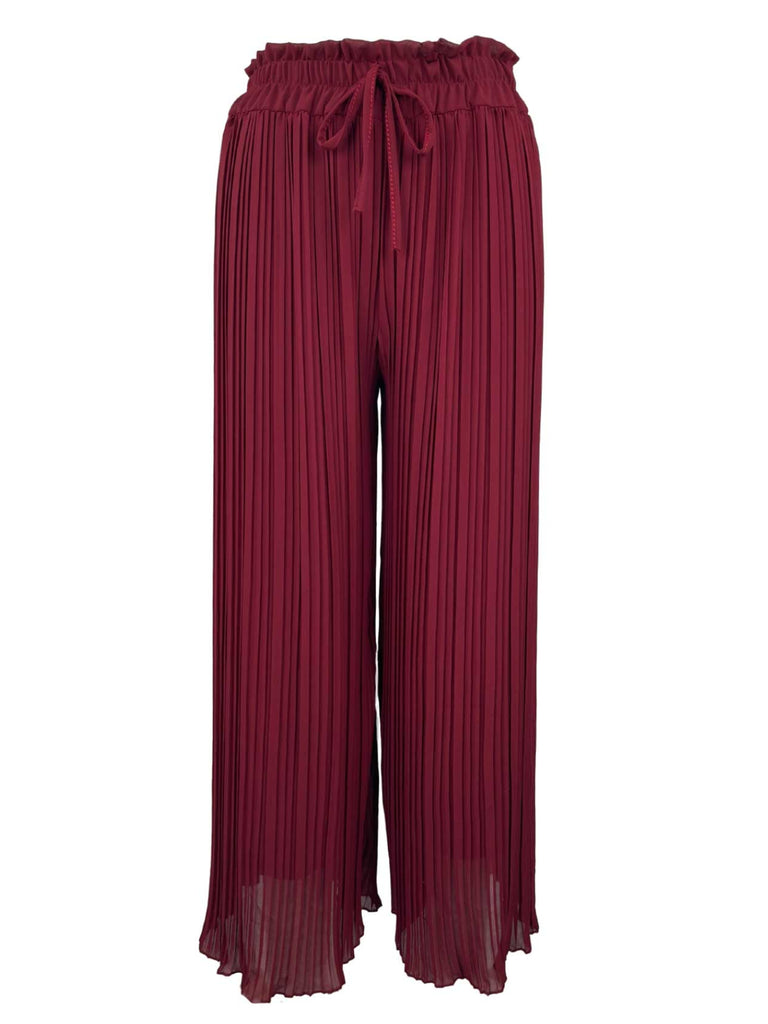 Plissee Hose burgund, Ansicht vorne